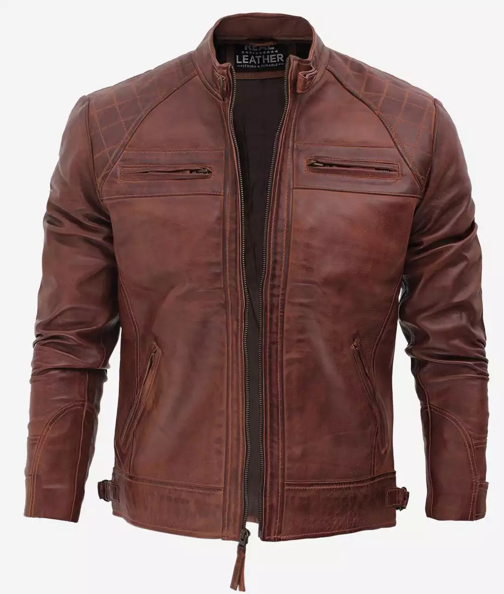 Biker Leather Jacket for mens